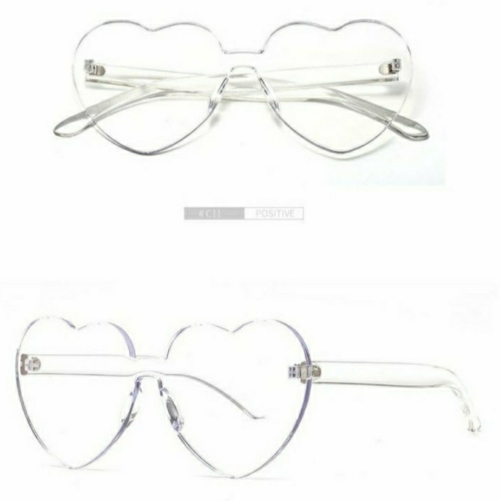 Heart Shape Rimless Sunglasses 😎 - Picture 4 of 7